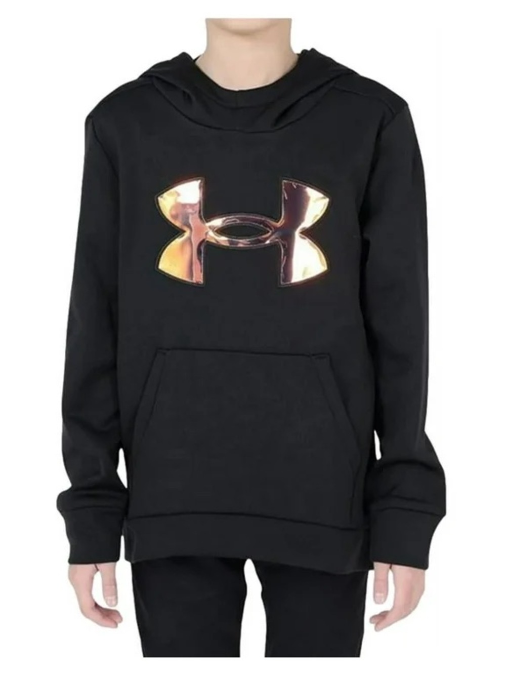 Under Armour girls Black Hoodie Sweater sweatshirt pullover jacket youth large